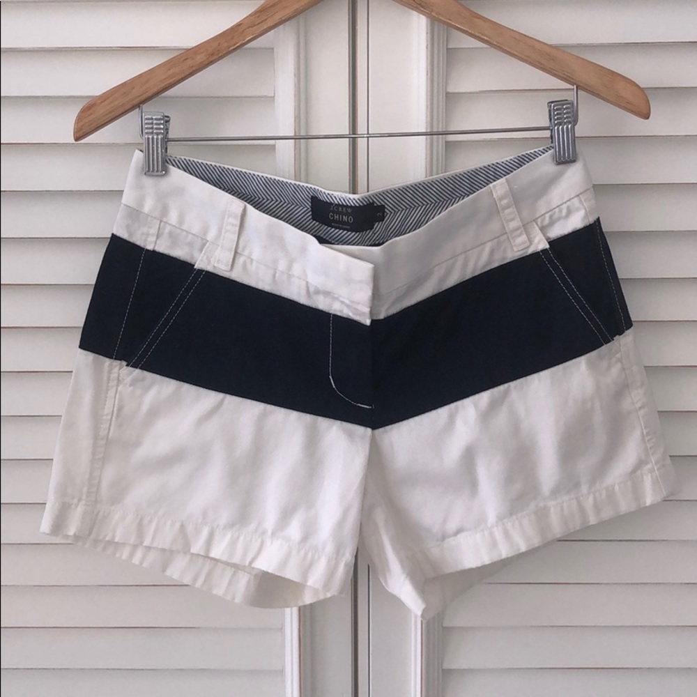 J. Crew Block Stripe Chino Short 4” NWOT